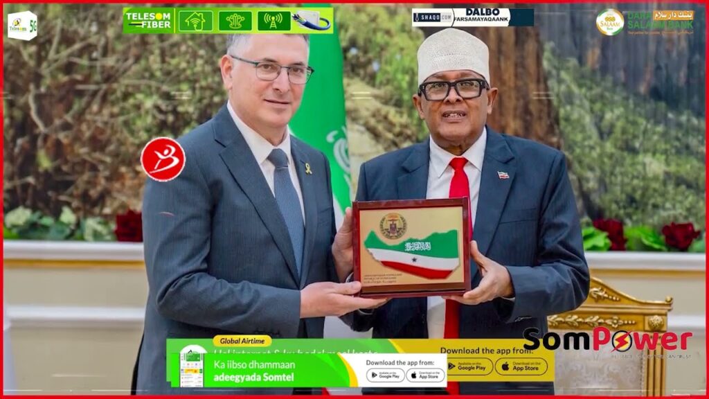 Wasiirka Armaha Dibada Isra11l Oo Beeniyay in Dad Falstinin Ah Somaliland Lakenayo