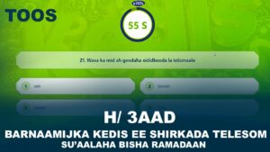 Barnaamijka Kedis Ee Shirkada Telesom H/ 3aad 2026