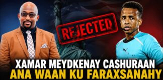 “Waan ku Faraxsanahy in Garsoore Cartan loo diido inuu Dhexdhexaadiyo Koobka Aduunka”Siyasi Diini.