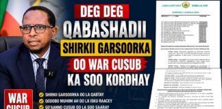 Deg Deg Qabashadii Shirkii Garsoorka Oo War Cusub Ka Soo Kordhay