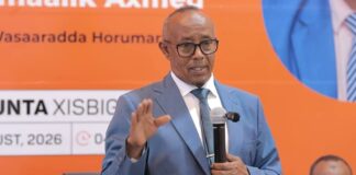 Wasiirka Horumarinta Biyaha oo Marti Ku Ah Kulanka 5aad ee Barnaamijka ‘La Hadal Xisbigaaga’