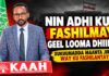 Xisbigi Kaah Oo Ka Qayliyay Ebola Iyo Halistisa