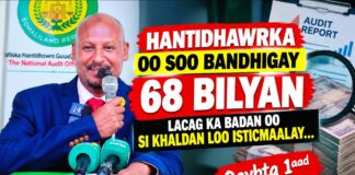68 bilyan lacag ka badan Oo Si khaldan loo isticmaalay Ayuu Hanti-dhawrka Qaranku Soo Saaray..”PRT 1